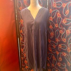 Knox Rose Royal Blue Sleeveless Dress with Embroidered Trim